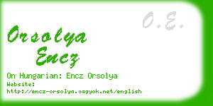 orsolya encz business card